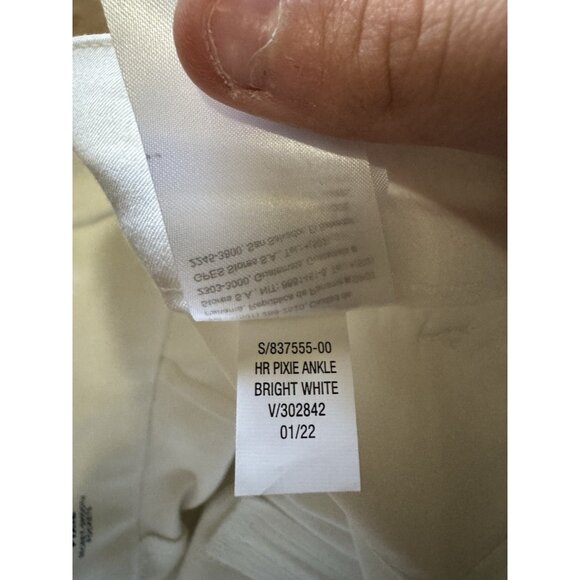 Old Navy Pants Women's Size 10 White High Rise Pixie Secret Smooth Pockets - Picture 12 of 14